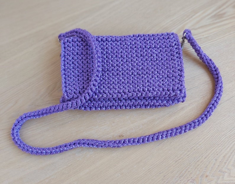 Knit Purse, Crochet Festival Bag, cross body purse, mini cross body bag image 3