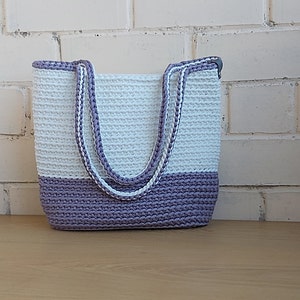 White Crochet Summer Bag Rope Basket Bag Beach Bag - Etsy