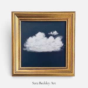 STORM CLOUD Original Painting Wall Art Print | Coastal Neutral Decor | Square Print | Oil Painting Style Art Print | Anthropologie Artist