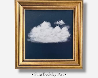 STORM CLOUD Original Painting Wall Art Print | Coastal Neutral Decor | Square Print | Oil Painting Style Art Print | Anthropologie Artist