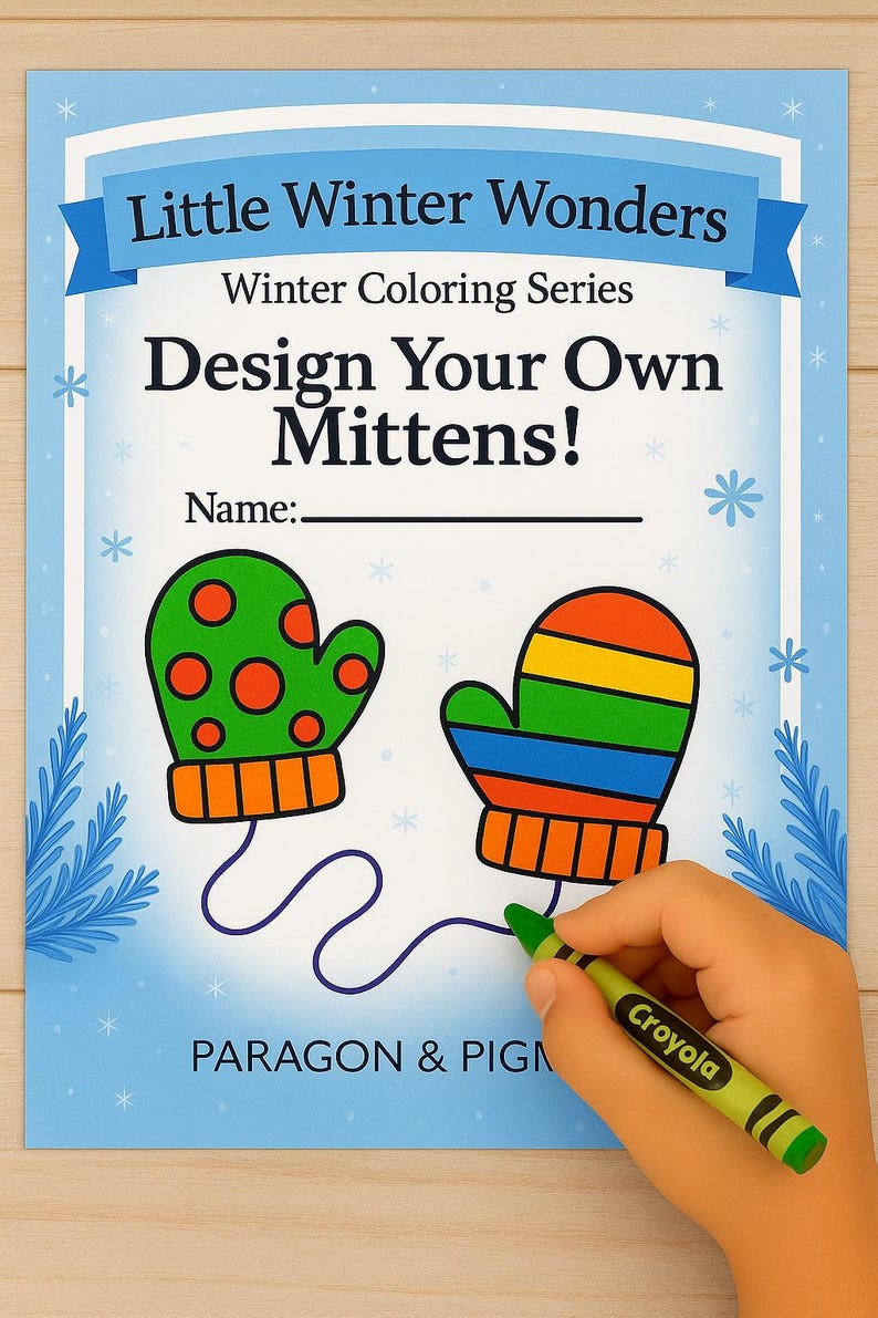 Design Your Own Mittens! Coloring Page | Christmas Kids Activity ...