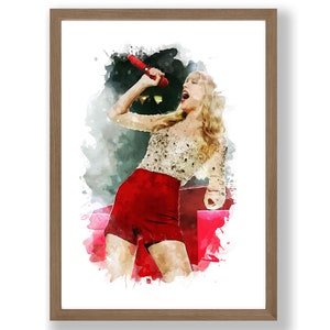 Famous Musicians, Taylor Swift, Watercolour Art Print, Digital Download, Printable Wall Art Print, Memorabilia, Music posters, Music legends