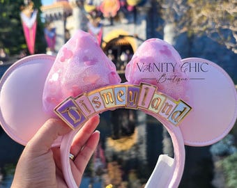 Magical Pastel Marquee Charm for Park Ears/ Headband, themed park accessory, Birthday girl charm