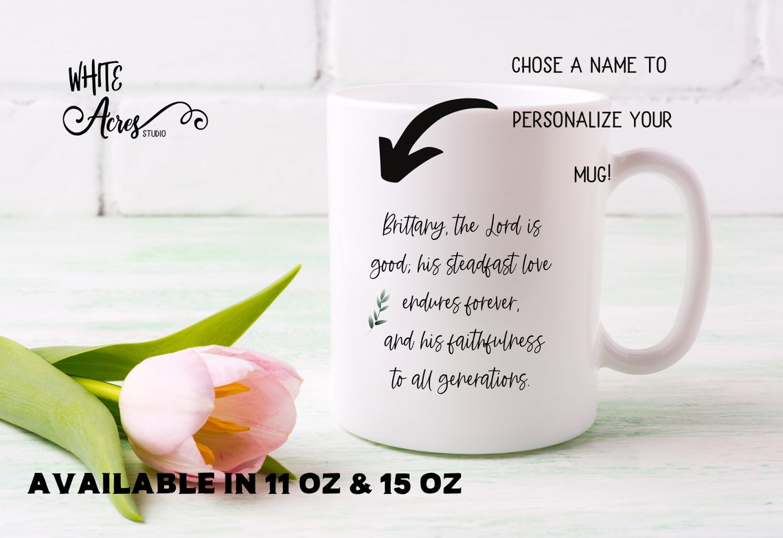 Personalized Bible Verse Mug Mom Coffee Cup with Inspirational | Etsy
