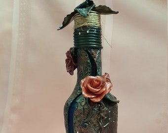MADE TO ORDER - Bottiglia decorativa per vino