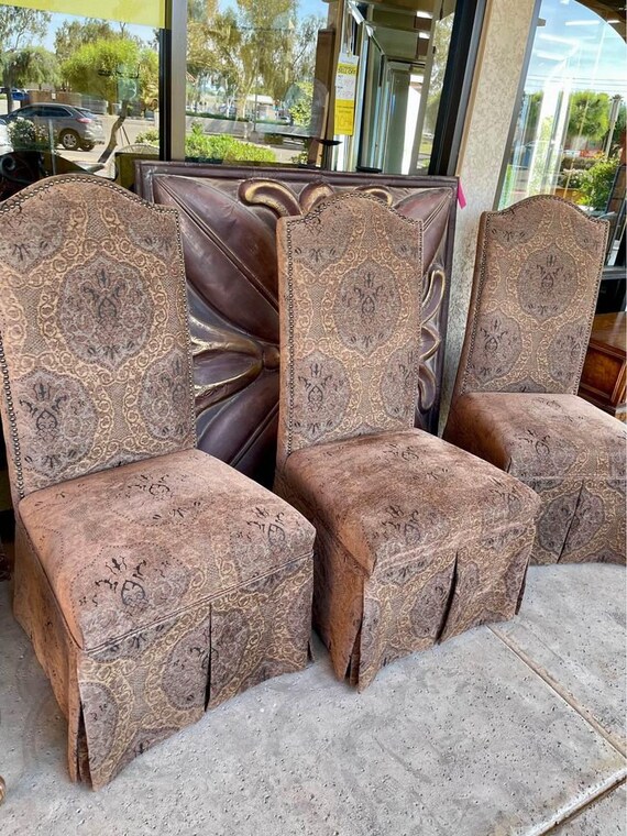 Oversize Skirted Dining Chairs priced Each Etsy