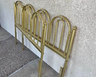 Two Twin Size Brass Headboards