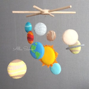 星が付いた太陽系吊り下げモデル、太陽と惑星のモビール、宇宙の
