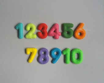 Felt numbers 1-10 soft toy, Colorful numbers, Educational toy, Felt numbers for baby, Learning numbers, Stuffed numbers, Numbers for kid