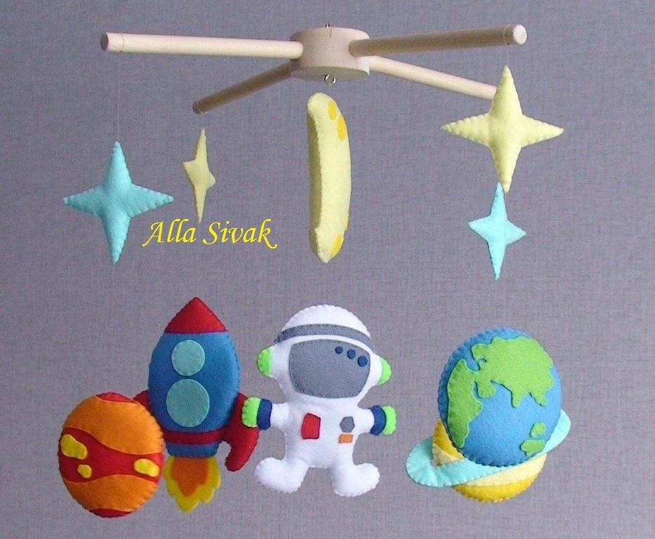 Space baby mobile Spaceship baby mobile mobile Space Etsy