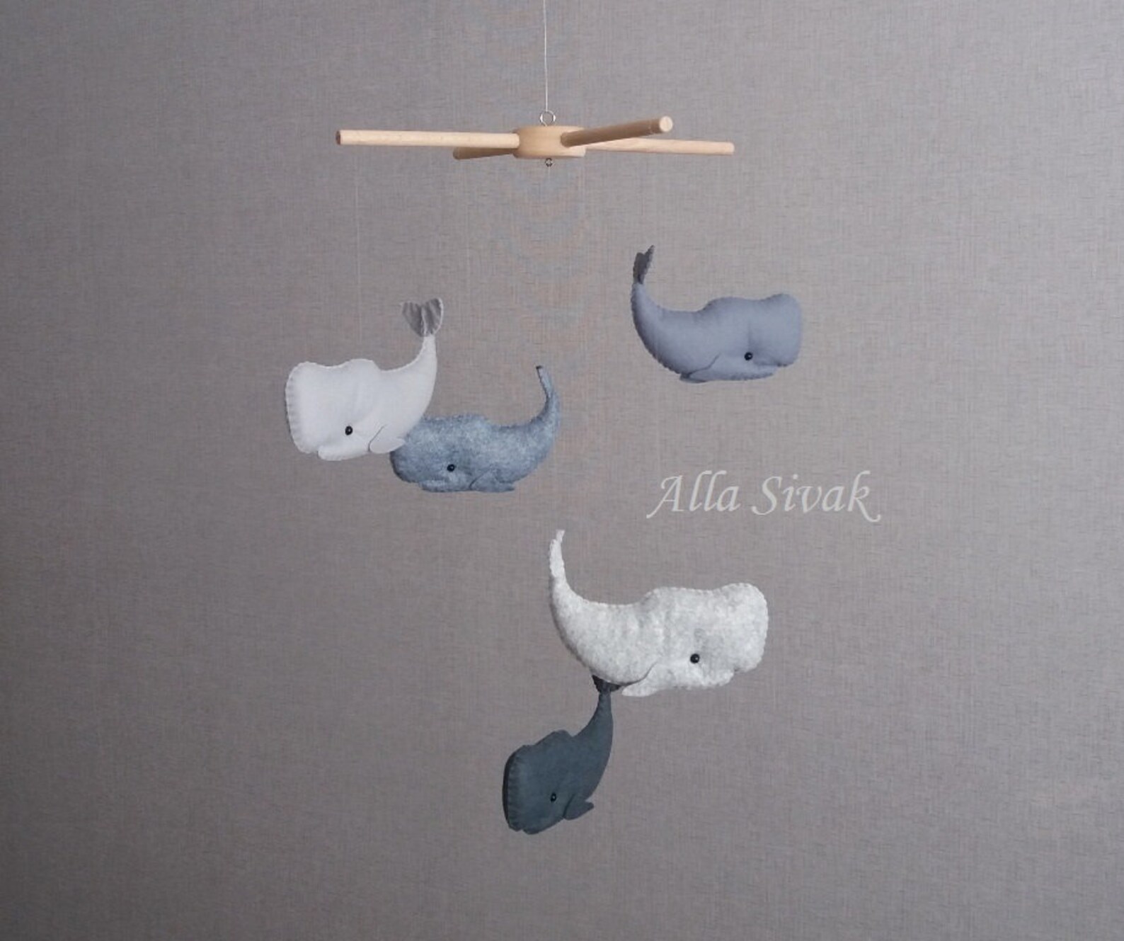 Whale Nursery Mobile Ocean Mobile Whale Mobile Neutral Etsy
