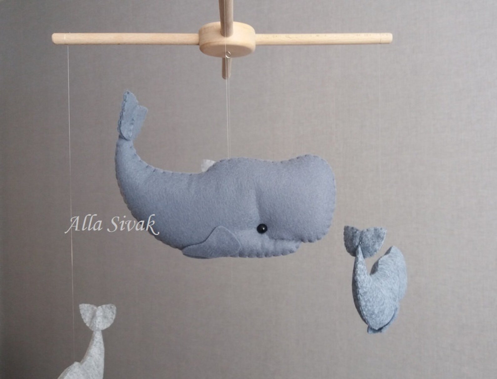 Whale Nursery Mobile Ocean Mobile Whale Mobile Neutral Etsy