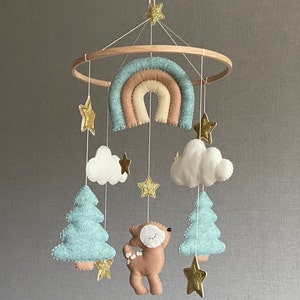 Baby mobile woodland, Deer mobile, Baby shower gift, Baby mobile girl, New parents gift, Baby mobile boy, Woodland mobile for nursery