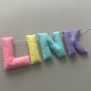 Custom name banner - Personalized baby name sign - Babyl name garland - Felt banner name - Name bunting - Name garland - Baby name banner