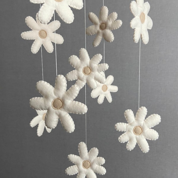 Baby mobile girl, Crib mobile daisy, Flower baby mobile, Daisy mobile for nursery, Flower baby mobile, Daisy baby mobile neutral