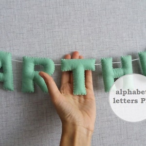 ABC Felt Plush Sewing pattern, Alphabet felt garland – Little Dear