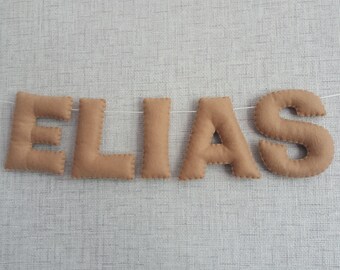 Personalized Felt Name Banner, Nursery Decor