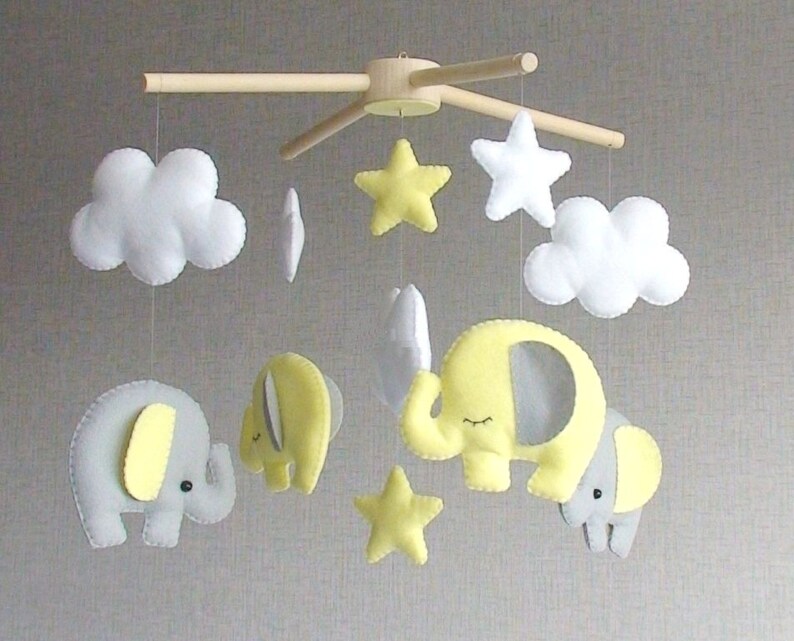Baby Mobile Elephant Safari Baby Mobile Mobile Nursery Etsy