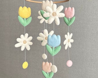 Baby mobiel Bloem mobiel Babymeisje kinderkamer decor Mobiele babywieg mobiel meisje Daisy mobiel Babymeisje mobiel Bloem wieg mobiel voor meisje