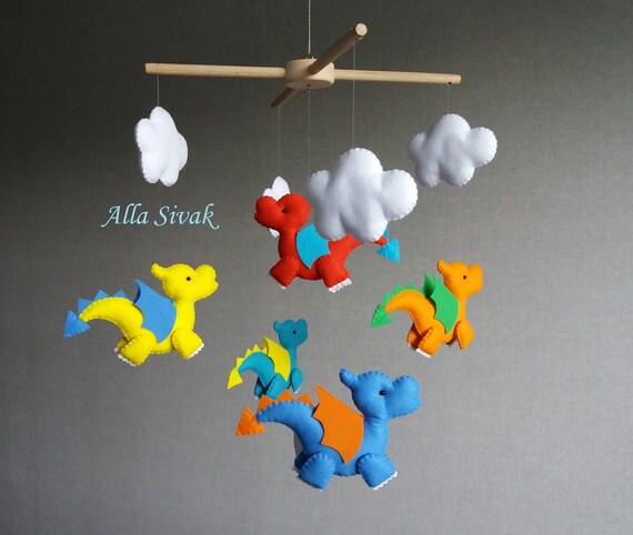 Dragons Mobile Baby Mobile Crib Baby Mobile Dragon Nursery Etsy