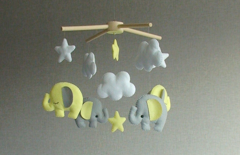 Baby Mobile Elephant Safari Baby Mobile Mobile Nursery Etsy