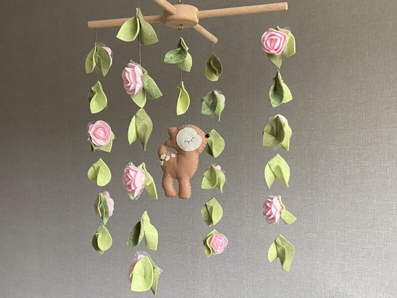 Deer Baby Mobile Woodland Mobile for Nursery Fawn Mobile Bambi Etsy