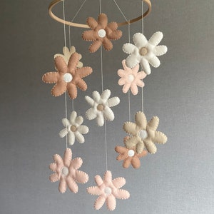 Baby mobile, Neutral baby mobile, Daisy mobile, Mobile baby neutral, Flower mobile, Crib mobile, Baby girl mobile, Cot mobile