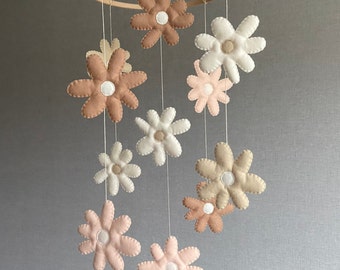 Baby mobile, Neutral baby mobile, Daisy mobile, Mobile baby neutral, Flower mobile, Crib mobile, Baby girl mobile, Cot mobile