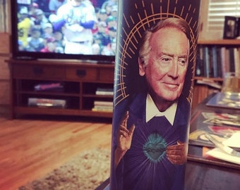 Vin Scully Memorial Dodgers Glas Gebetskerze