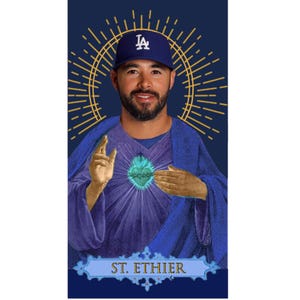 Andre Ethier Dodgers Glass Prayer Candle