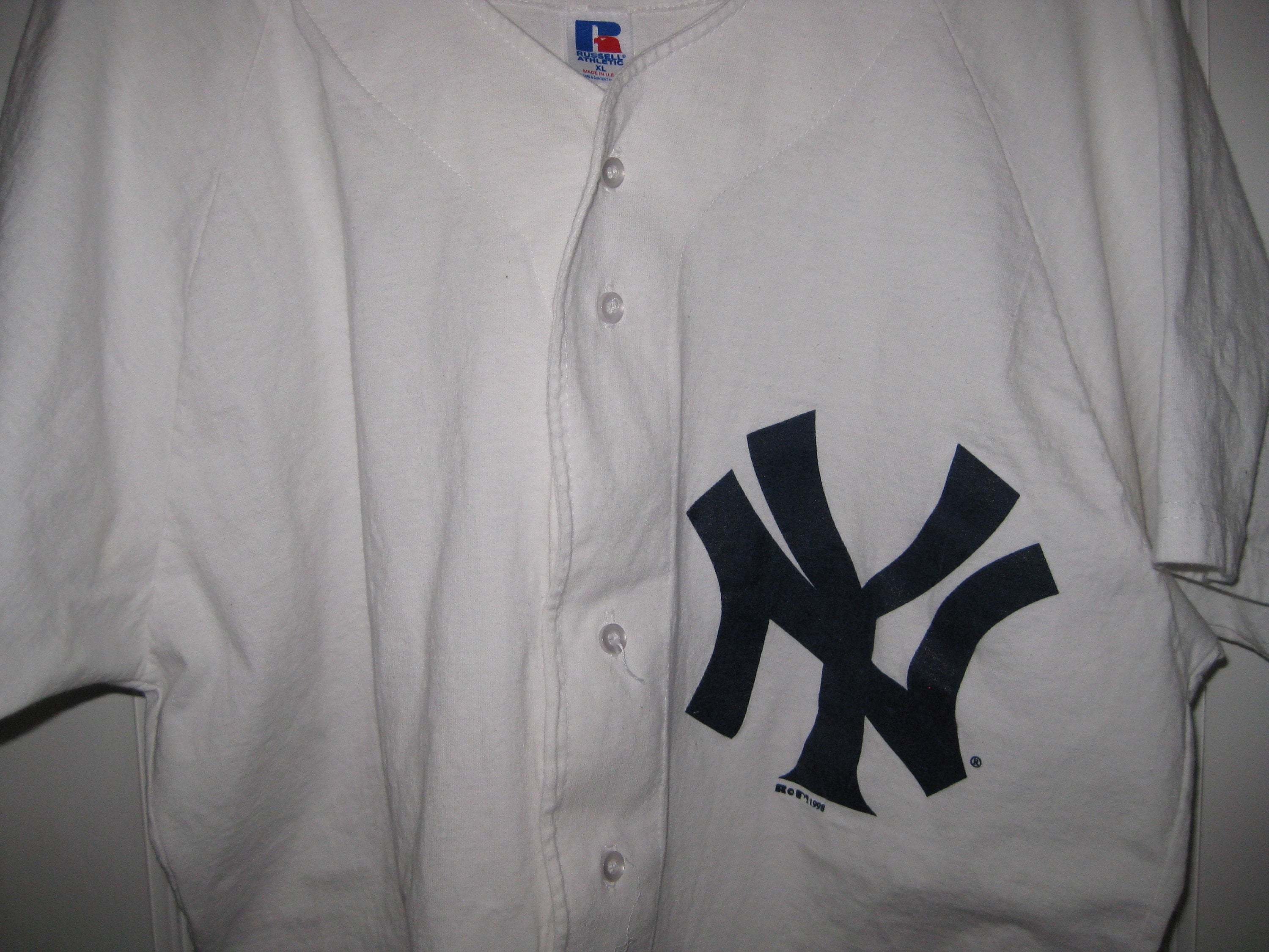 yankees button up jersey