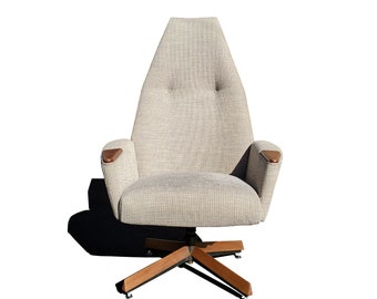 A mid-century modern Adrian Pearsall swivel high back lounge chair 2174C