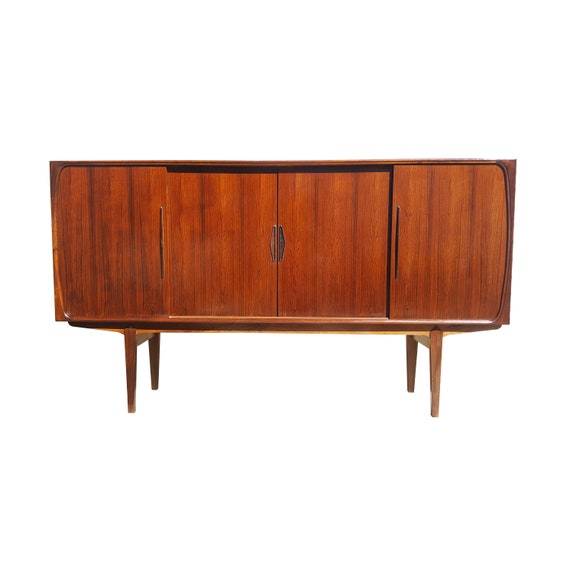 Danish Mid Century Modern Rosewood Credenza Sideboard Etsy