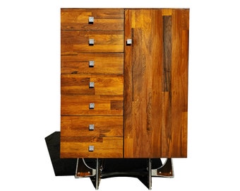 A mid-century modern - Brutalist - space age - Wardrobe - armoire by Henri Vallieres