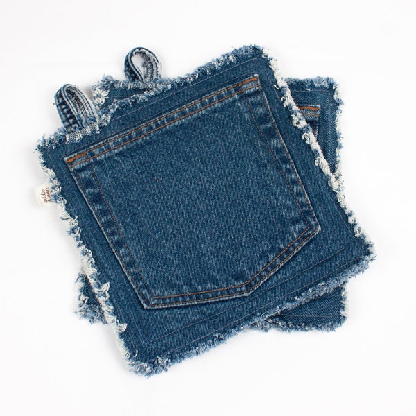 Denim Pot Holders Etsy