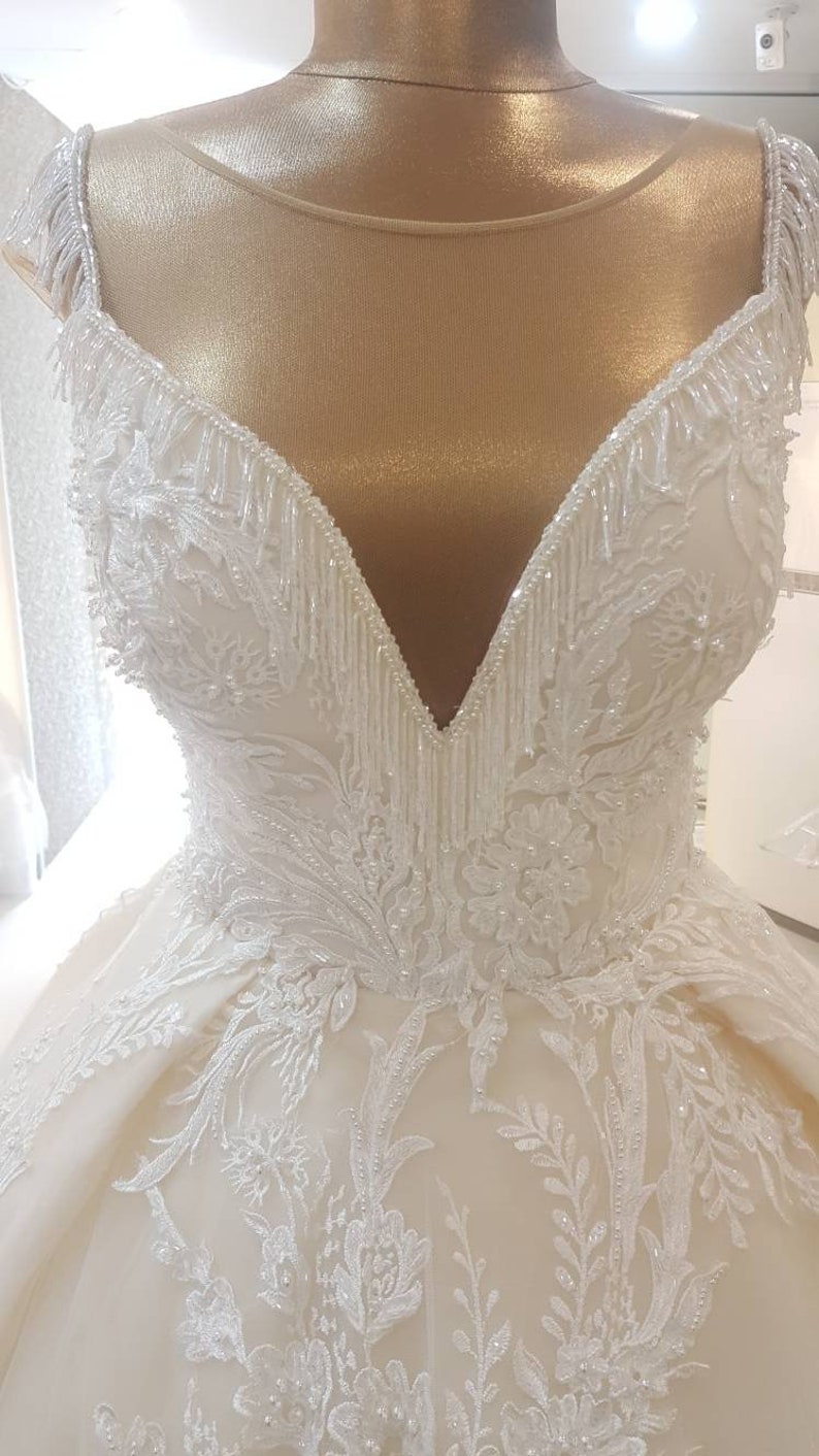 Lace Decollete Wedding Dress