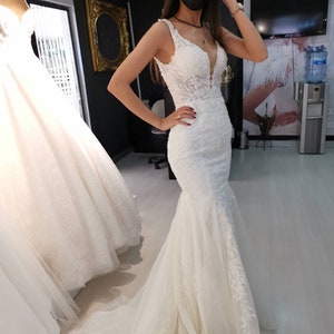 Berta Bridal Inspired Mermaid Wedding Dress With Detachable Train ...