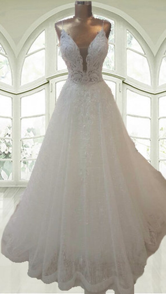 bling wedding dresses