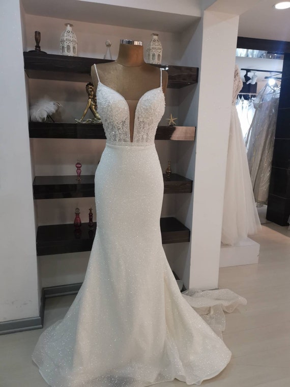 Berta Vestido de novia inspirado en la novia con correas - Etsy México Berta Vestido de novia inspirado en la novia con correas - Etsy México
