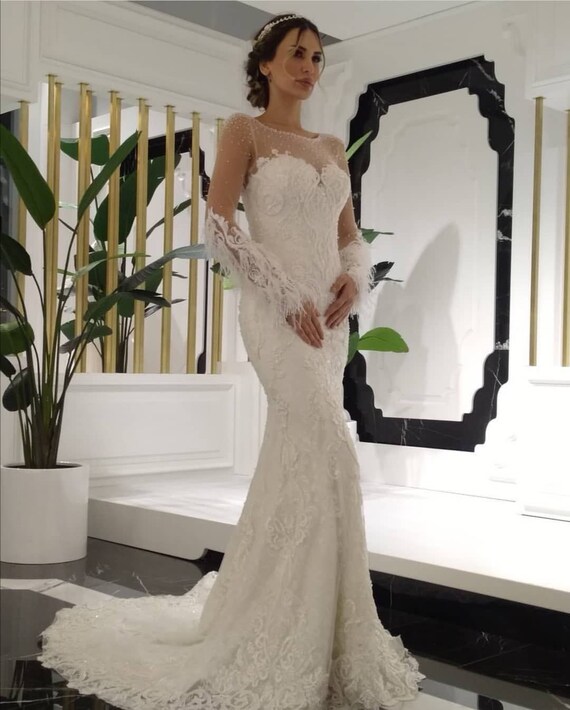 Private Collection Mermaid Wedding Dress With Detachable Etsy