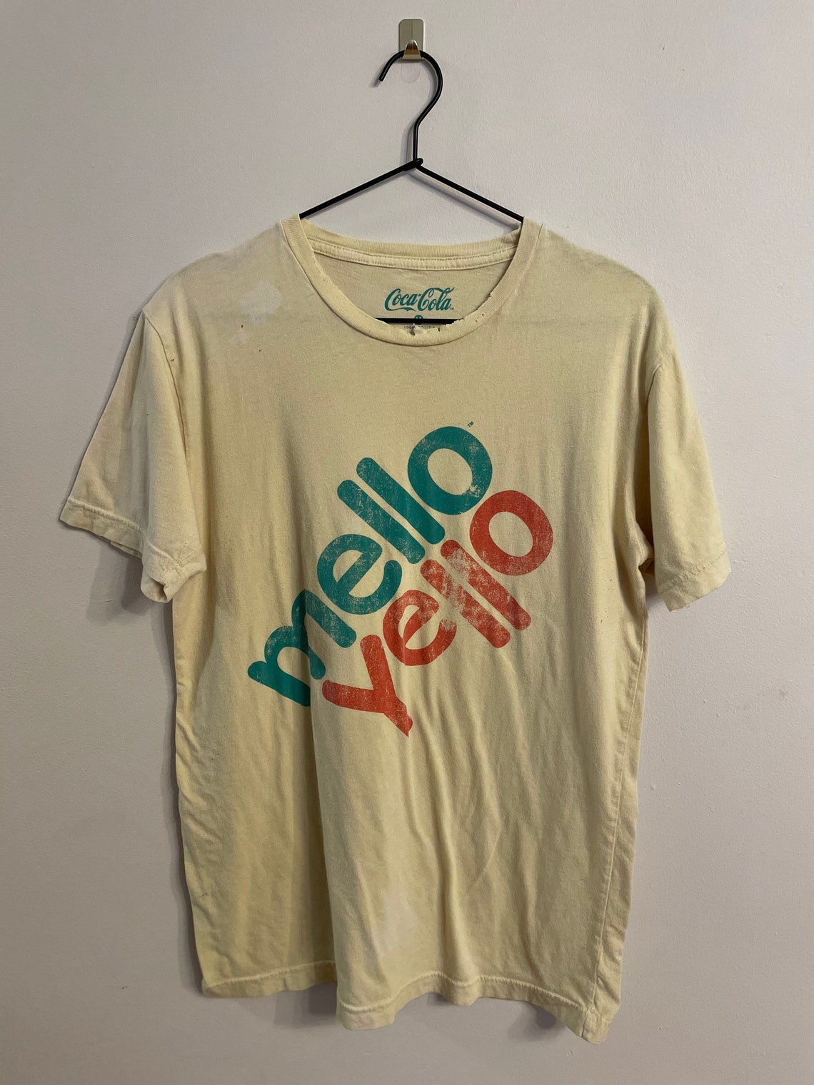 Cocacola Mellow Yellow Graphic Tee Size M Etsy
