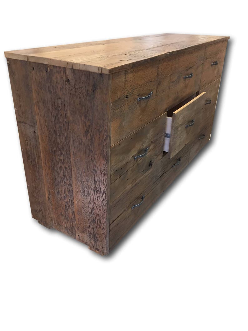 9 Drawer Dresser Reclaimed Wood Dresser Solid Wood Dresser Etsy