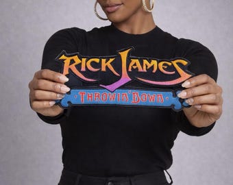 Écusson Rick James de 10 pouces – souvenir musical vintage à repasser