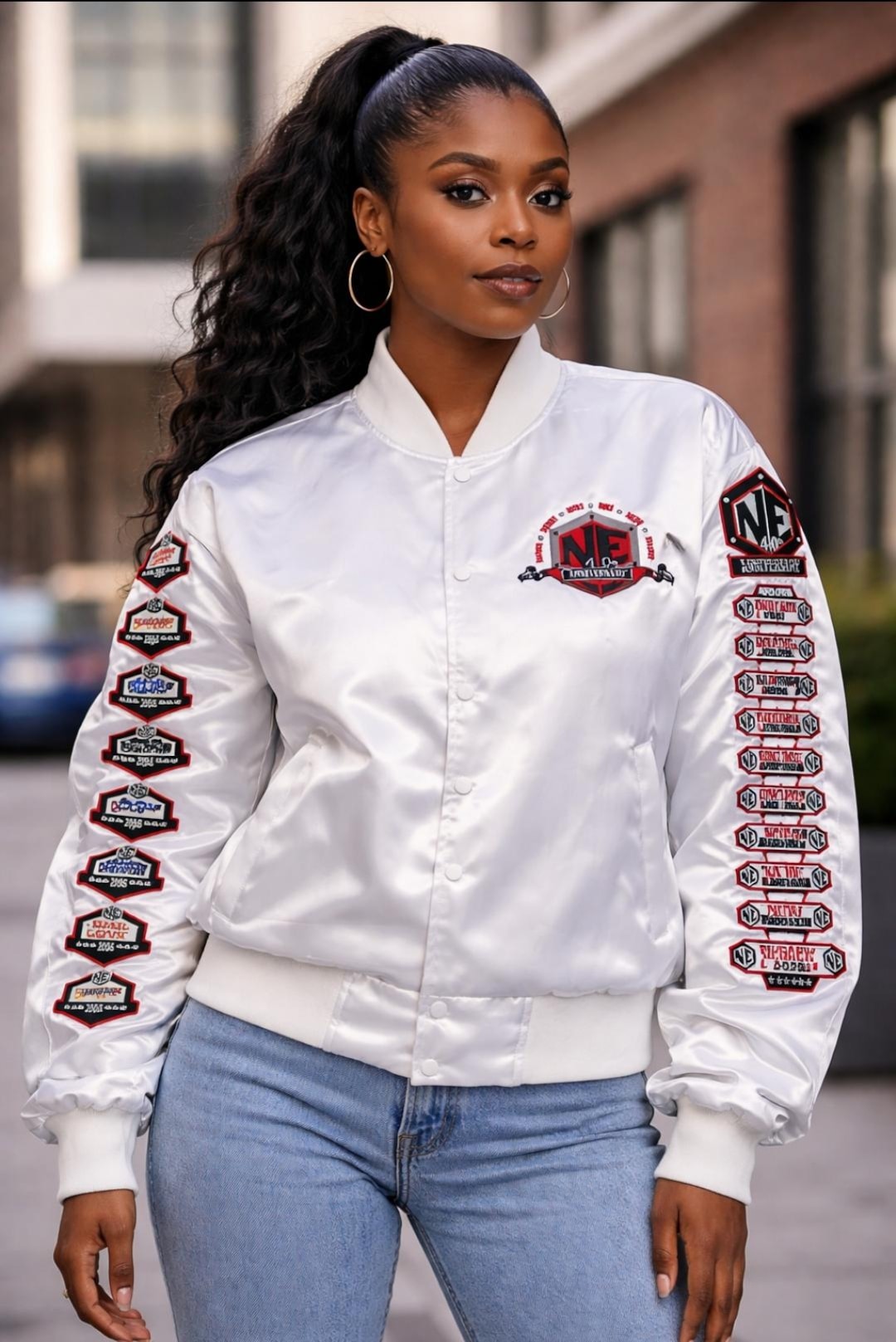 Eaphi　back ribbon classy jacket New Edition 40th Anniversary White Jacket (new and Unworn) - Etsy