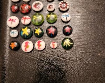 Chinese Glass Millefiori Disc Beads, Lots of 25 YOU PICK