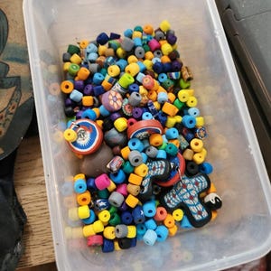 Random Mixed Fimo "Art" Beads, Lots of 100g.