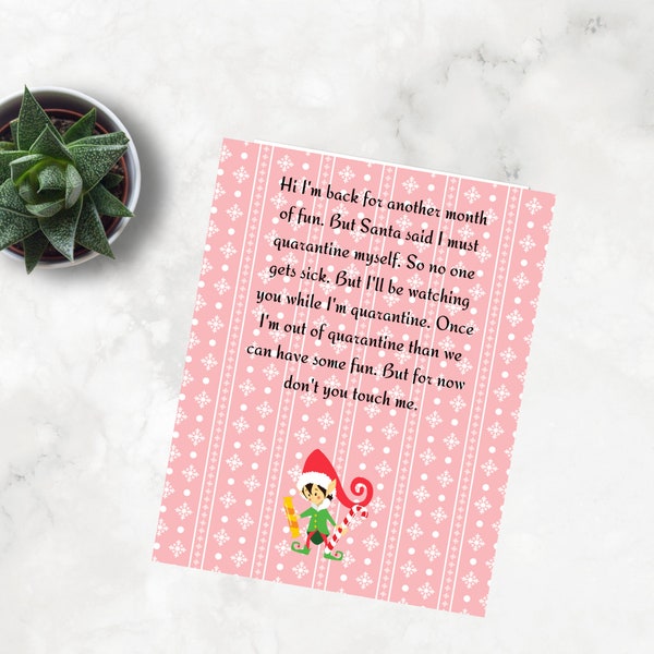 Elf Quarantine Letter - Etsy