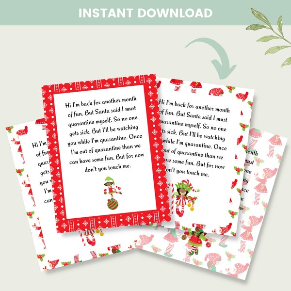 Elf Quarantine Letter - Etsy