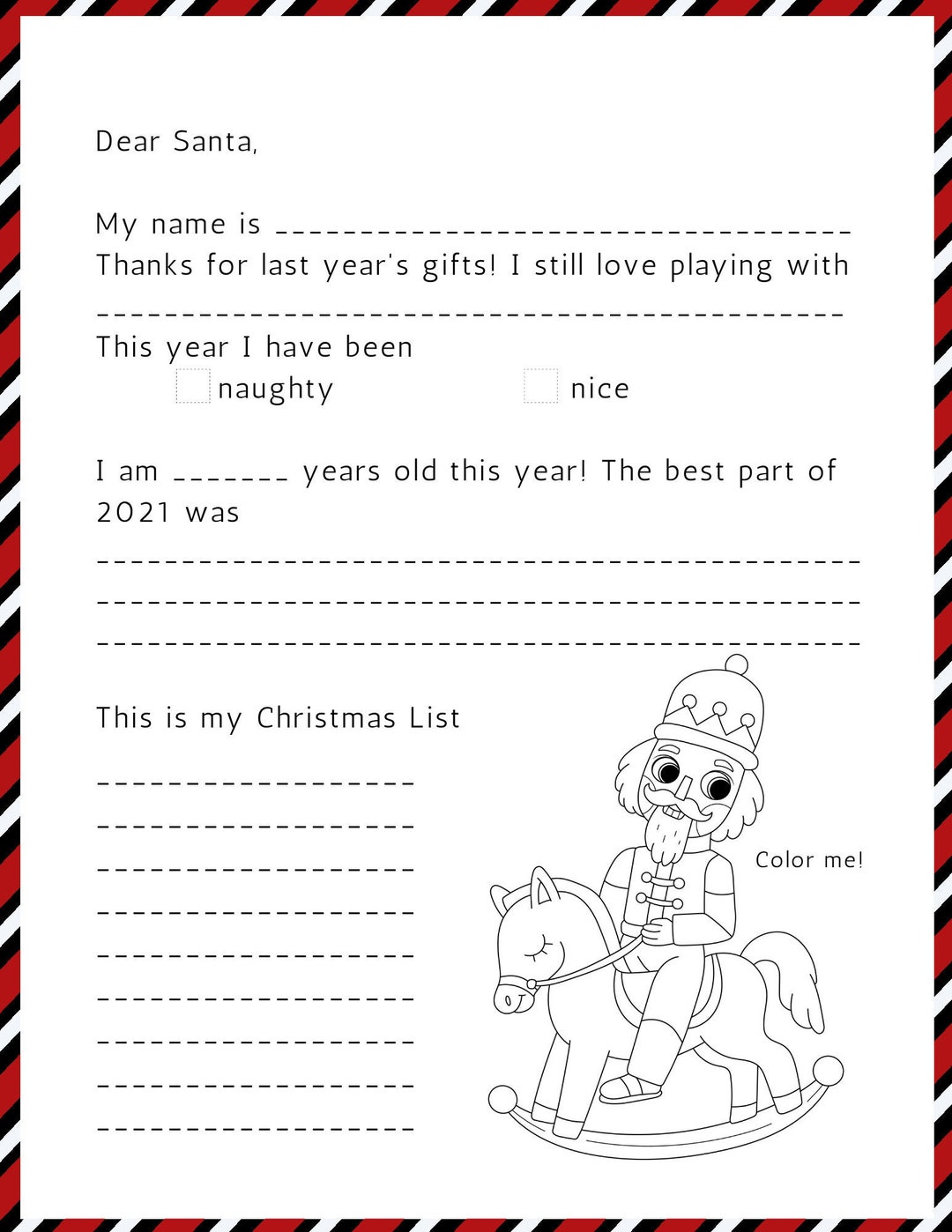 Santa Letters PRINTABLE Digital DOWNLOAD - Etsy