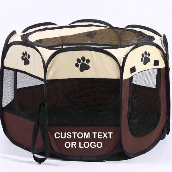 Custom Pet Playpen Cage Fence for Dog Cat Portable Foldable Personalized Pet Crate Cage